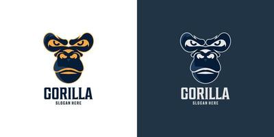 Angry gorilla sports gym logo Royalty Free Vector Image