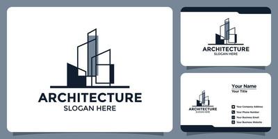 modern architecture logo design and branding card template vector