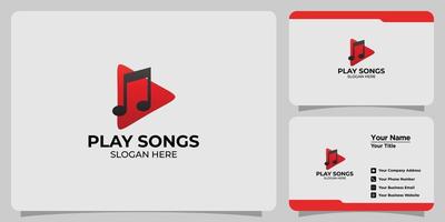 set logo play combination with tone vector