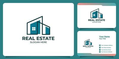 real estate logo and business card set