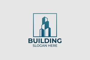 simple and minimalist building logo set vector