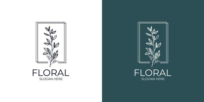 modern and minimalistic floral logo set