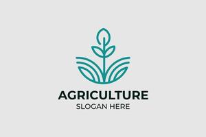 simple and modern farm logo set vector