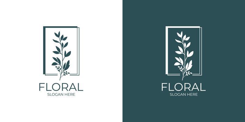 modern and minimalistic floral logo set