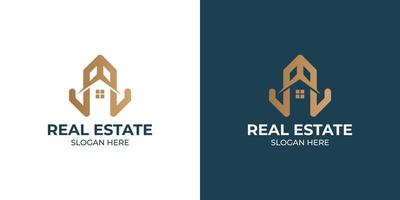 real estate logo set in minimalist style