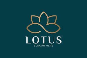 simple and modern lotus flower logo set vector