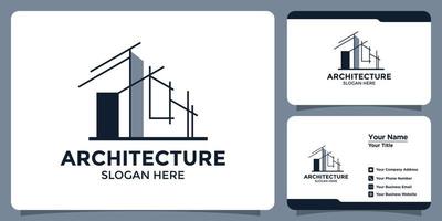 modern architecture logo design and branding card template vector