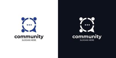 set logo community for company and agency vector