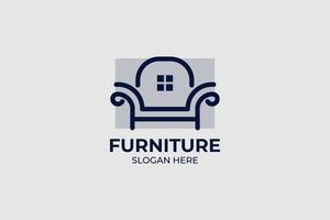 conjunto de logotipos de muebles simples y minimalistas vector