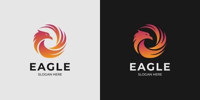 Minimalist eagle Logo set with modern logo design vector