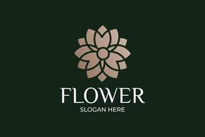 conjunto de logotipo floral simple y moderno vector