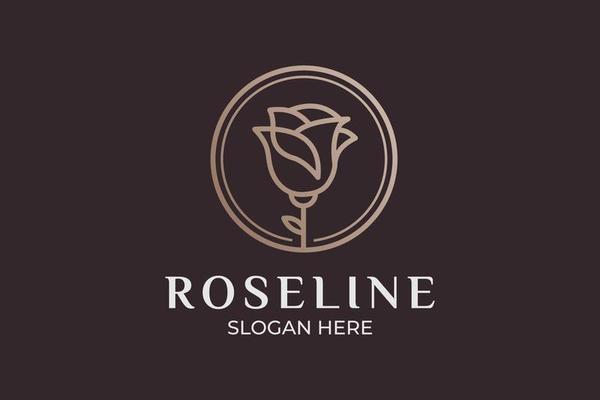 simple and modern roseline logo set