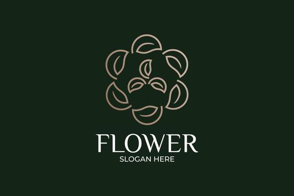 simple and modern floral logo set