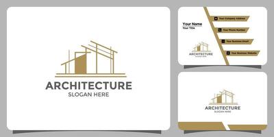 modern architecture logo design and branding card template vector