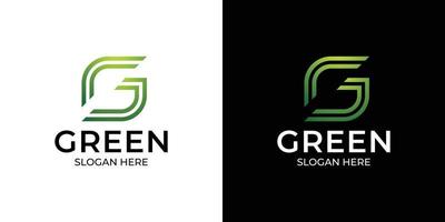 set of initial letter G logo in modern style vector