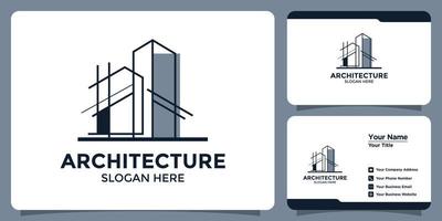 modern architecture logo design and branding card template vector