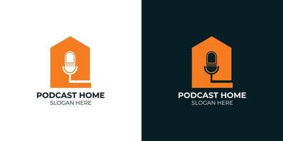 minimalist podcast home logo set
