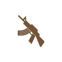 plantilla de ilustración de diseño de logotipo de icono de armas de fuego vector