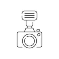 plantilla de ilustración de diseño plano de logotipo de icono de cámara vector
