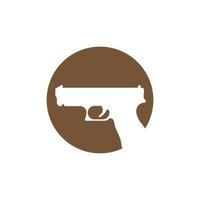 plantilla de ilustración de diseño de logotipo de icono de armas de fuego