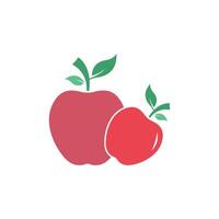 plantilla de ilustración de diseño de logotipo de icono de manzana vector