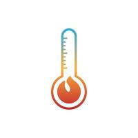 Thermometer icon logo design illustration template vector