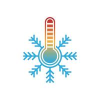 plantilla de ilustración de diseño de logotipo de icono de termómetro vector