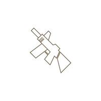 plantilla de ilustración de diseño de logotipo de icono de armas de fuego