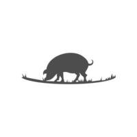 Pig icon logo design concept illustration template vector