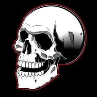 Skull with American flag illustration, T-Shirt graphics, vector design