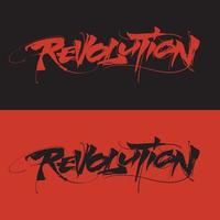 Revolution lettering text. modern calligraphy style vector illustration.