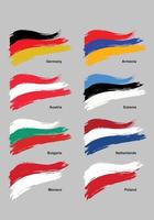 European flags. European union
