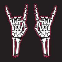 Horn sign. rock and roll hand gesture vector