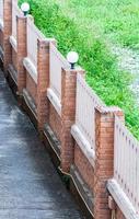 Long brick fence photo