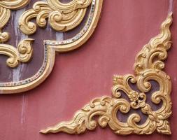 Traditional Thai stucco pattern. photo