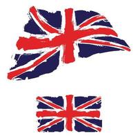 Flag of United United Kingdom on white background vector illustration.