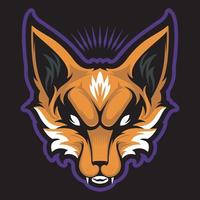 vector de diseño del logotipo de la mascota fox con un estilo de concepto de ilustración moderno para la impresión de insignias, emblemas y camisetas.