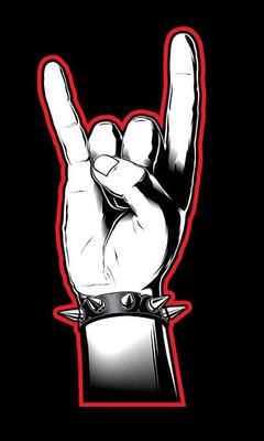 Horn sign. rock and roll hand gesture