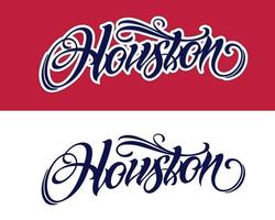 Houston lettering in chicano tattoo style vector