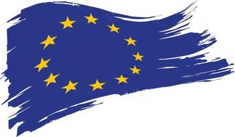 bandera de la unión europea grunge vector