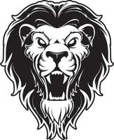 Roaring lion head mascot. Label. Logotype. Isolated on white background vector