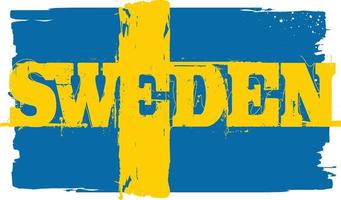 Flag of Sweden. Design element. Isolated on white vector