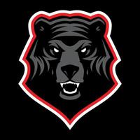 Grizzly bear head mascot, colored version. Great for sports logos vector