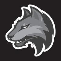 Wolf sport logotype. Label vector