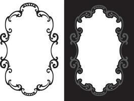 Decorative vintage frame in art nouveau style. Design element. Decoration. vector