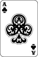 Ace of Clubs playing card vector