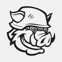 Wild hog or boar head mascot, colored version. Great for sports logos and team mascots vector