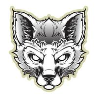 Fox mascot for a sport team on a white background. Vector illustration.
