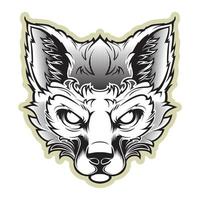 mascota de fox para un equipo deportivo de fondo blanco. ilustración vectorial vector