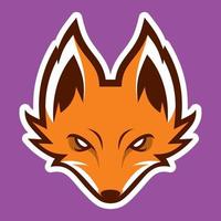 vector de diseño del logotipo de la mascota fox con un estilo de concepto de ilustración moderno para la impresión de insignias, emblemas y camisetas.